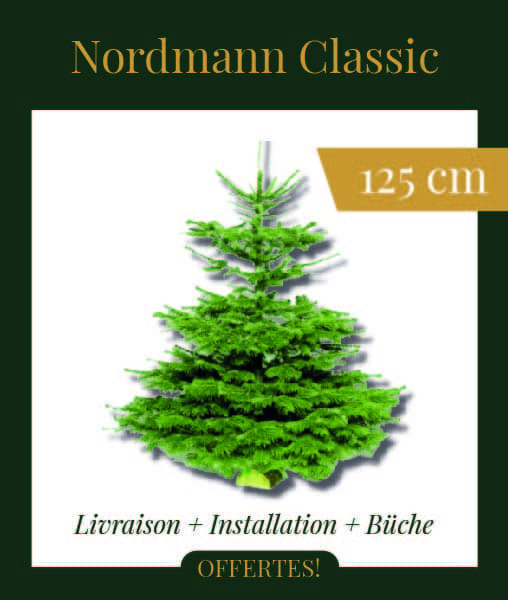 Livraison sapin de Noël Nordmann Classic 125 cm
